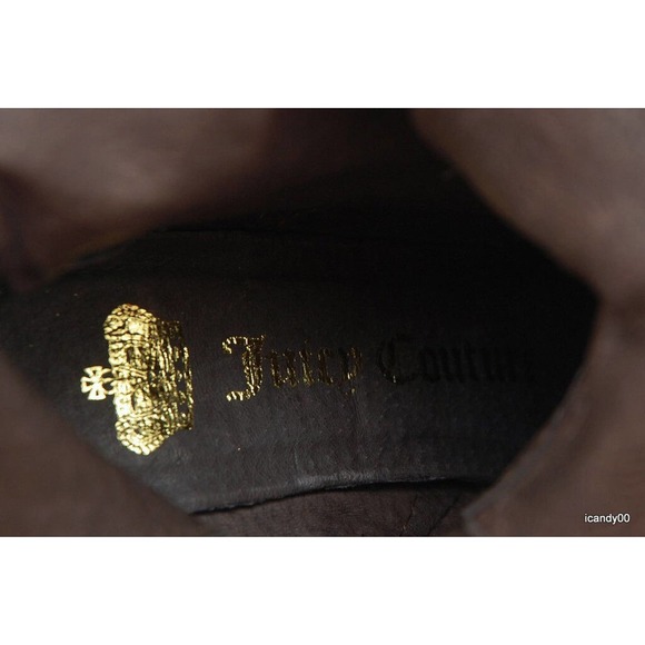 Juicy Couture MADLEY Suede Platform Lace-Up Tall Boot Heel Brown 6/6.5/9.5 New - Picture 8 of 8